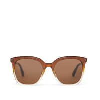 Charmaine Handcrafted Sunglasses Cappuccino Champagne Fade-Brown - Front View
