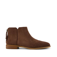Rylie Ankle Bootie Dark Brown Suede - Side View