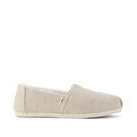 Alpargata Cloudbound Oatmeal Sparkle Knit Faux Fur - Side View