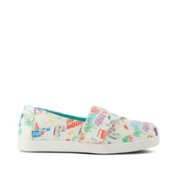 Alpargata Classic Kids Shoe Marshmallow White Sketchbook Print - Side View