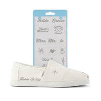 TOMS Shoe Tattoos 2 Pack Pearlized Silver Wedding Couple - imageAlts.alt