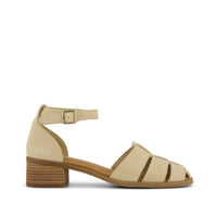 Jaclyn Fisherman Heel Almond Kid Suede - Side View