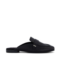 Lynette Mule Black Leather - Side View