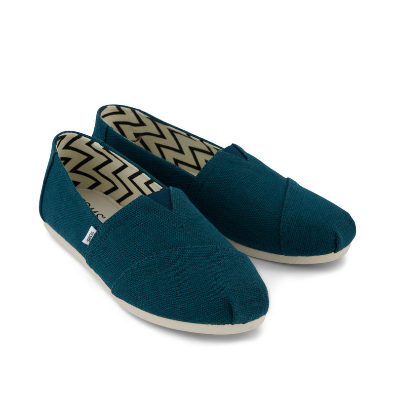 Alpargata Classic Dark Teal Heritage Canvas - Front View Alpargata Classic Dark Teal Heritage Canvas - Front View
