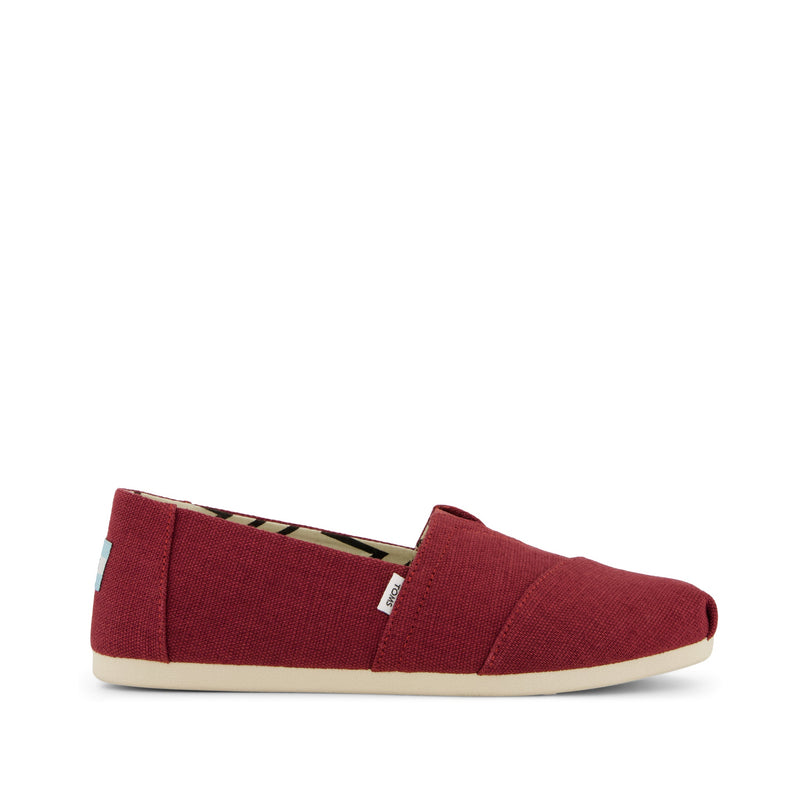 Alpargata Classic Ruby Heritage Canvas - Side View Alpargata Classic Ruby Heritage Canvas - Side View
