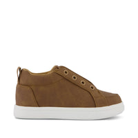 Cruz Mid Toddler Slip On Shoe Toffee Microsuede - Side View