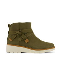 Marlow Boot Water Repellent Military Olive Suede - Side View